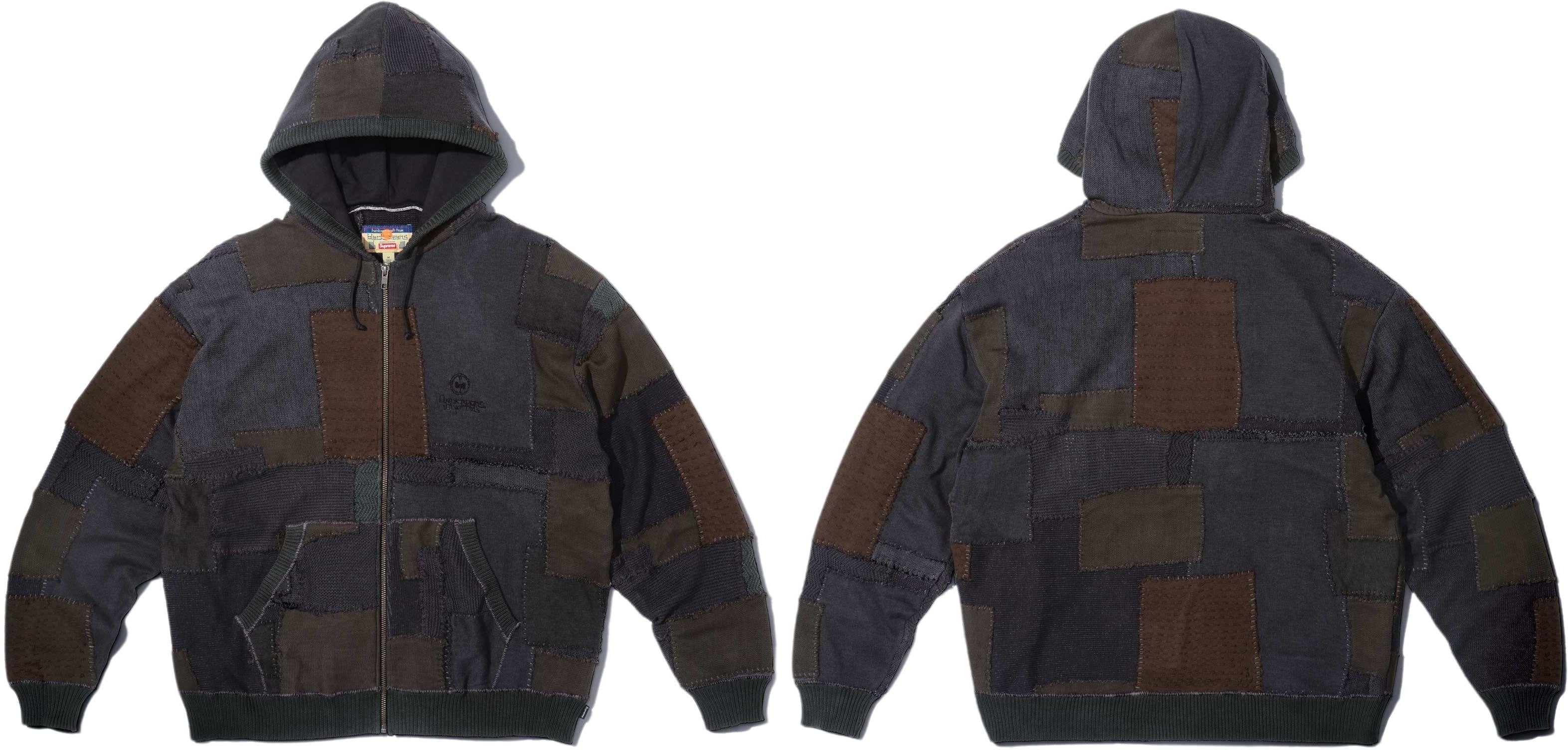 Supreme®/blackmeans Patchwork Zip Up Hooded Sweater